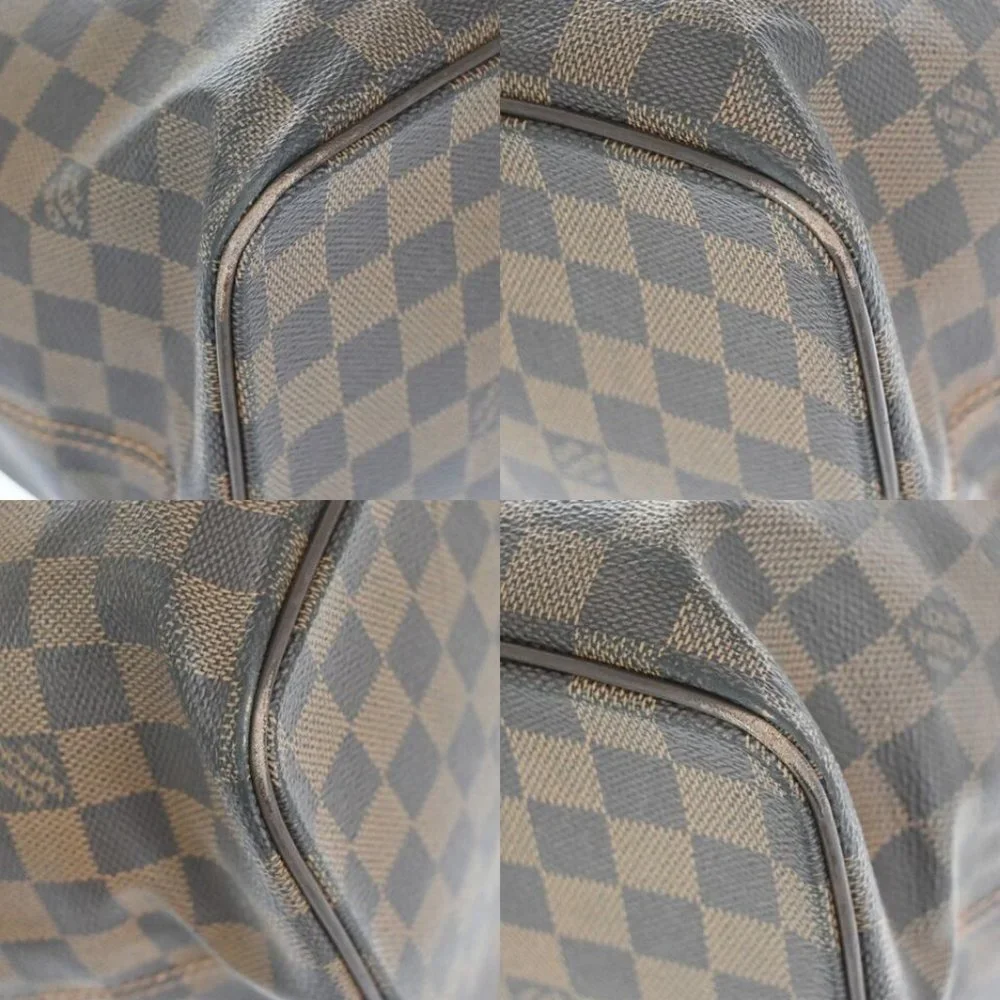 LOUIS VUITTON Saleya MM Shoulder Tote Bag Damier Ebene Leather